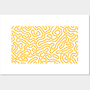 abstract line art Posters and Art